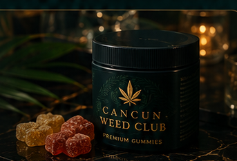 Cancun Weed Club jar of sweet treats